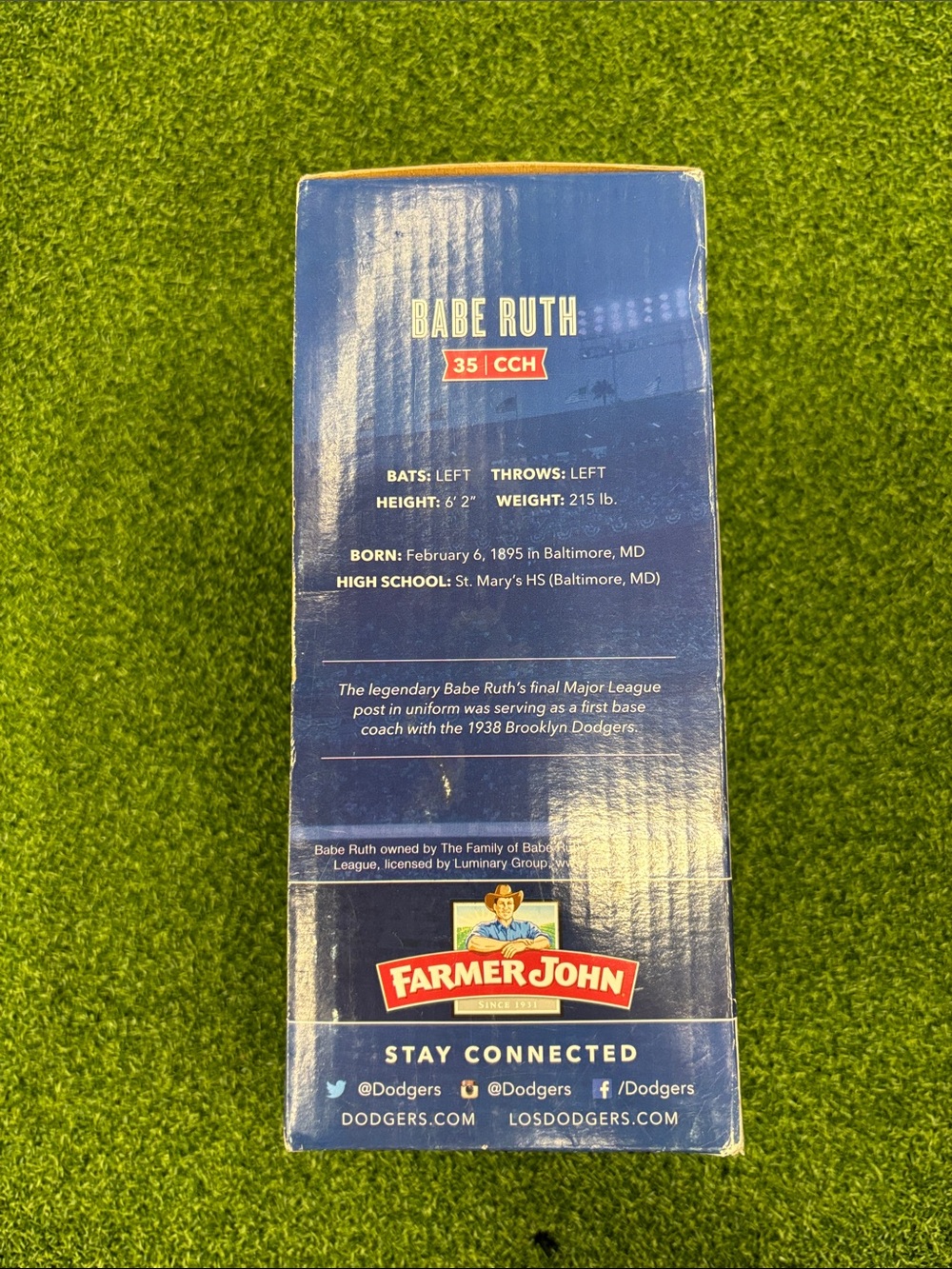 Los Angeles Dodgers Babe Ruth Bobblehead New - Picture 4 of 4